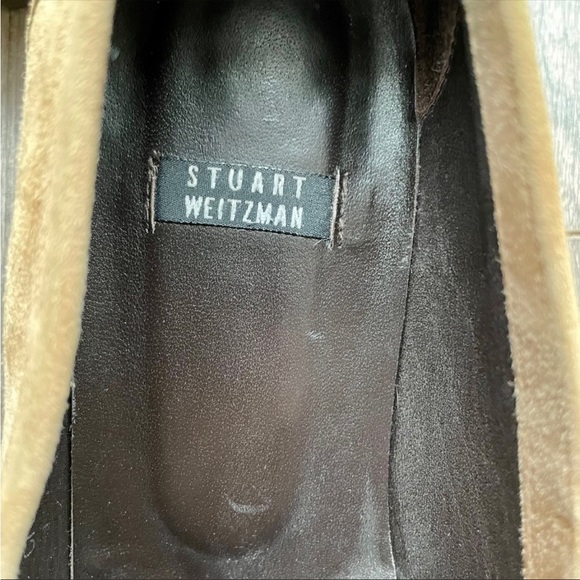 Stuart Weitzman tan suede animal print loafers. Size 7,5 B - Picture 12 of 15